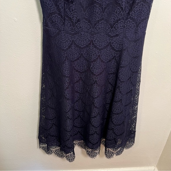Kensie Fit & Flare Dress Navy Blue Lace 8 - Picture 5 of 15